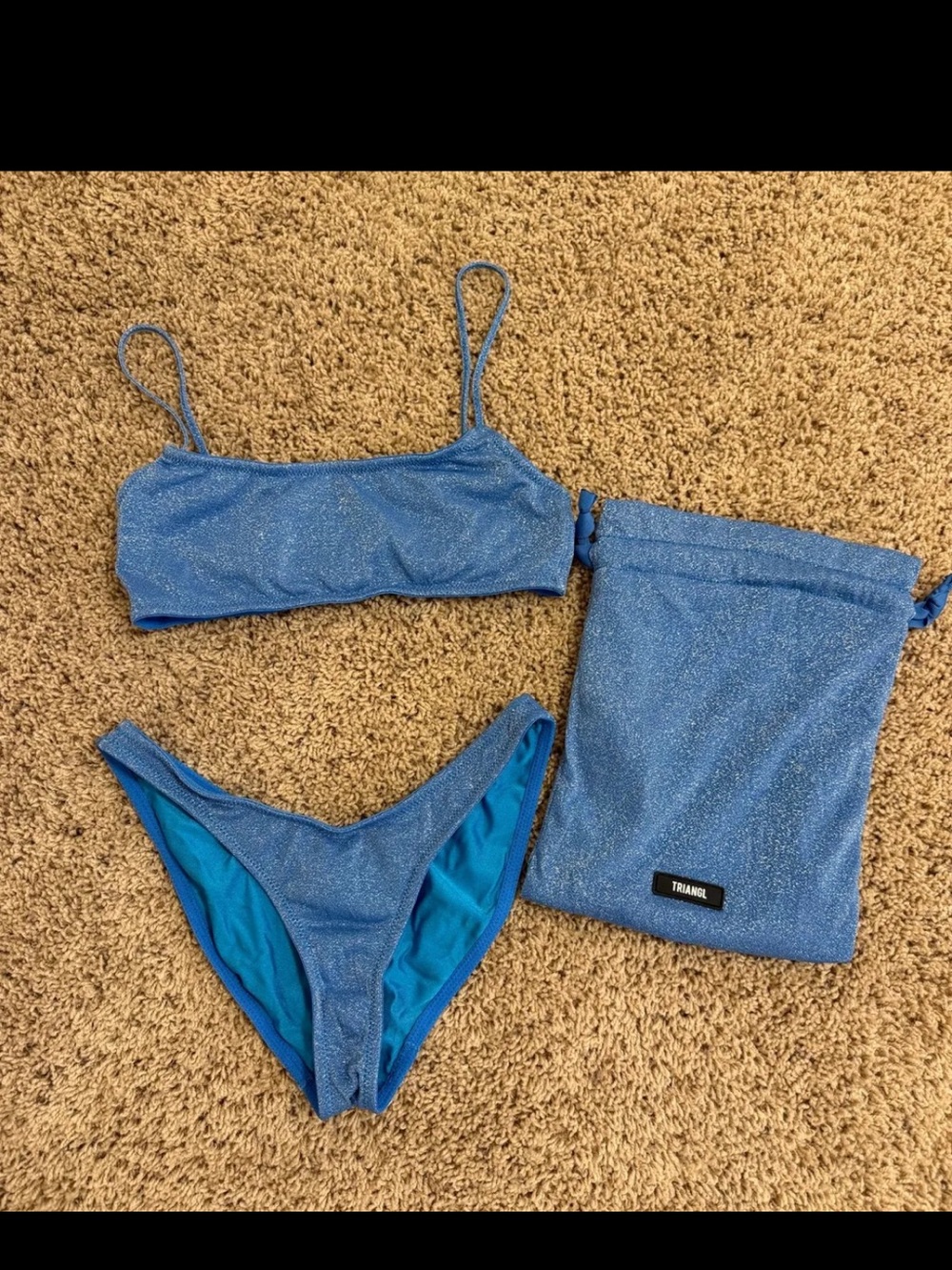 triangl swimwear Sparkling Blue Bikini Set